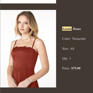 Azazie Rust Red Dress